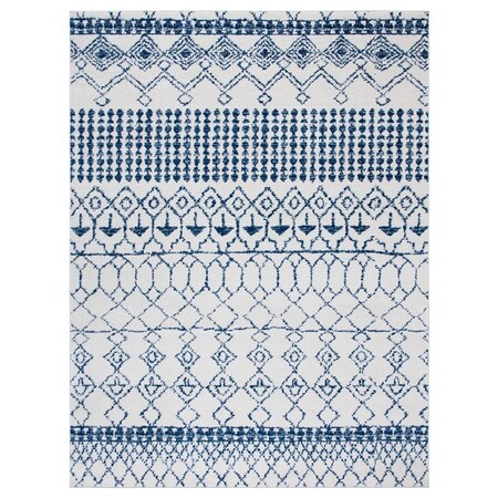 Safavieh Tulum 229E Power Loomed Area Rug Ivory & Navy TUL229E-9